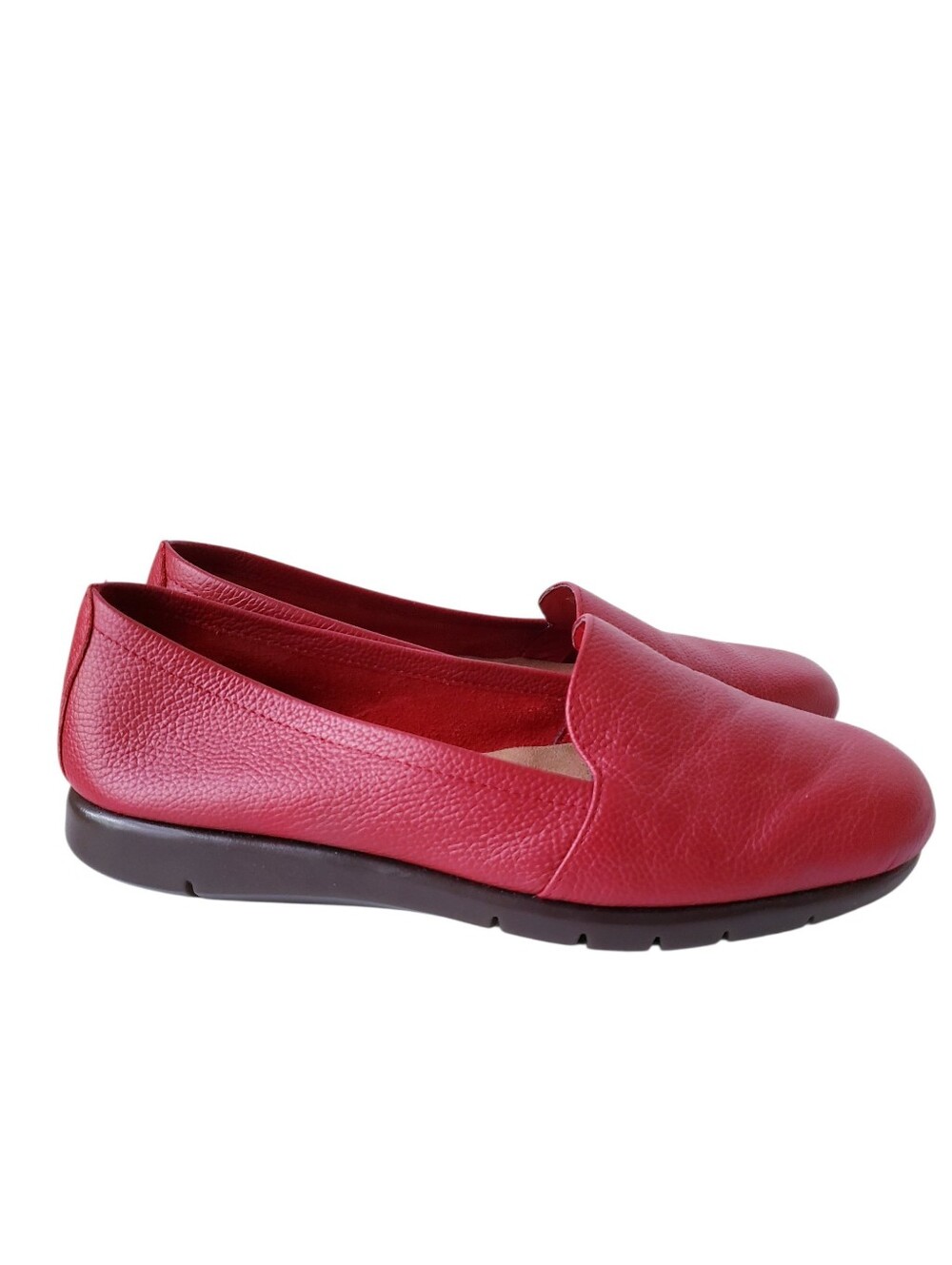 Aerosoles Stitch N Turn Red Leather Loafers